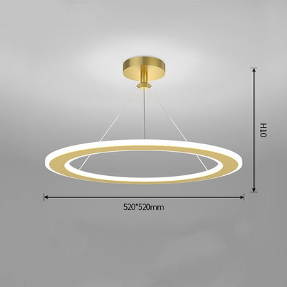 Simple Modern Circular Bedroom Study Chandelier