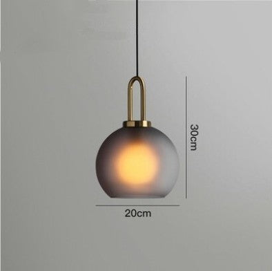 Nordic Simple Modern Glass Ball Chandelier Milk Tea Shop Clear Bar Restaurant Chandelier